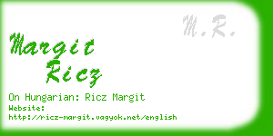 margit ricz business card